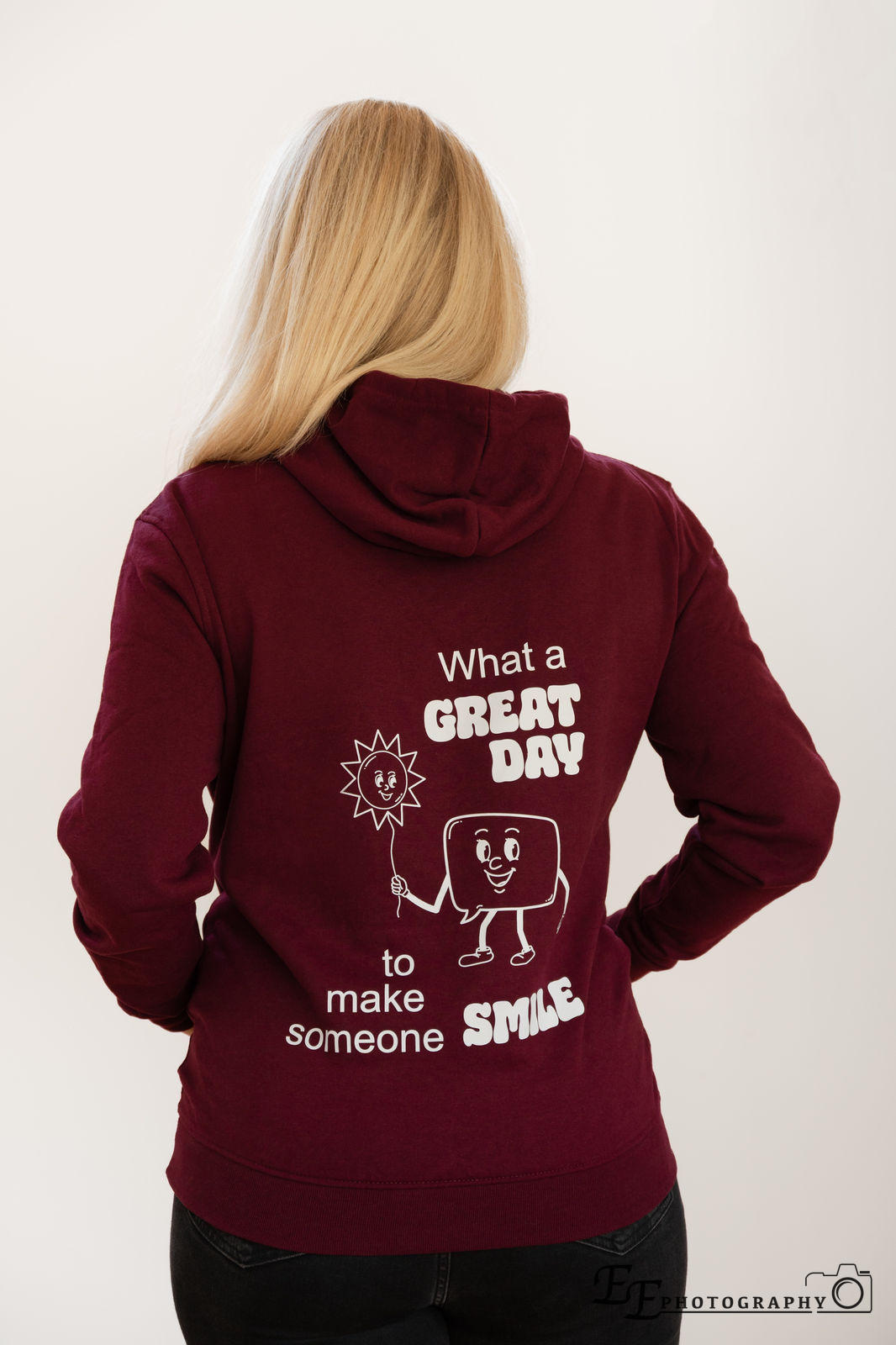 The Smile Hoodie Burgundy